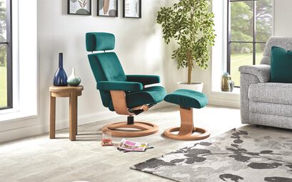 G Plan Belsay Fabric Swivel Chair and Footstool | G Plan Belsay Sofa Range | ScS