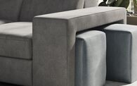 Melizzano 2 Corner 2 Sofa with Sliding Footrest, Right Hand Facing Chaise with Pockets & Ottoman, CALLISIA RUST 230 Melizzano 2 Corner 2 Sofa with Sliding Footrest, Right Hand Facing Chaise with Pockets & Ottoman | Melizzano Sofa Range | ScS