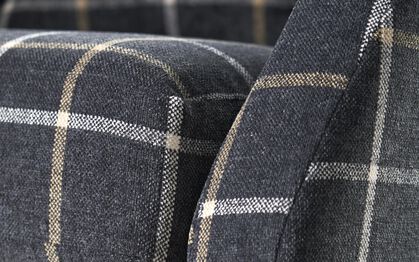 Theo Fabric Twister Footstool, LISBON CHARCOAL ALL OVER  LEB03- Theo Fabric Twister Footstool | Theo Sofa Range | ScS