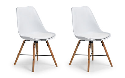 Knightsbridge Pair of White Dining Chairs | Knightsbridge Furniture Range | ScS