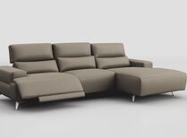 Poggio 3 Seater Power Recliner Right Hand Facing Sliding Chaise with Power Head Tilt | Poggio Sofa Range | ScS