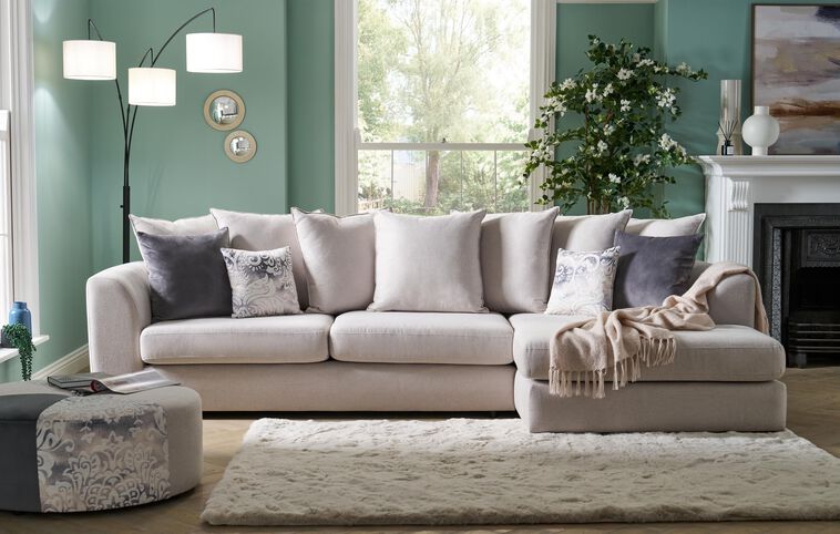 Living Nancy Fabric Circular Footstool Living Nancy Fabric Circular Footstool