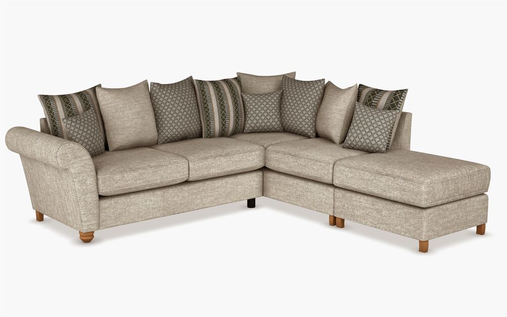 Aurora Fabric 2 Corner 1 Right Hand Facing Chaise Scatter Back Sofa | Aurora Sofa Range | ScS