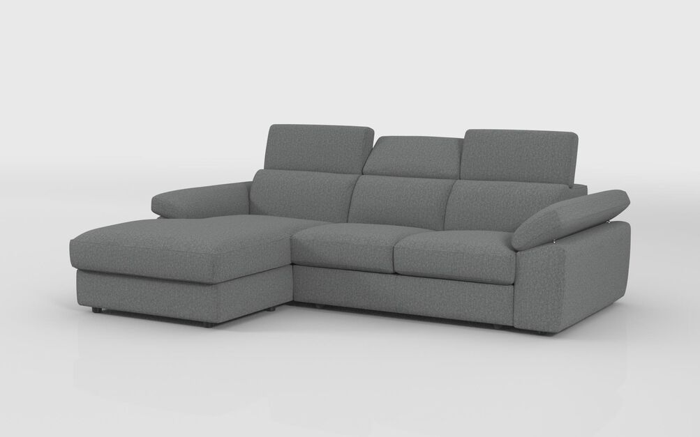 Quercioli 3 Seater Sofa with Sliding Footrest & Left Hand Facing Storage Lounger | Quercioli Sofa Range | ScS