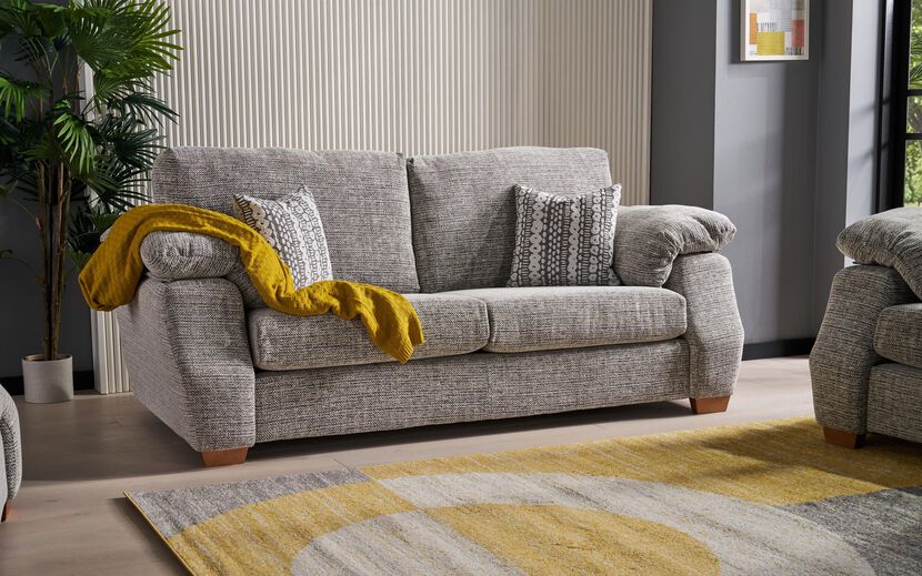 Whisper Fabric 3 Seater Sofa Standard Back