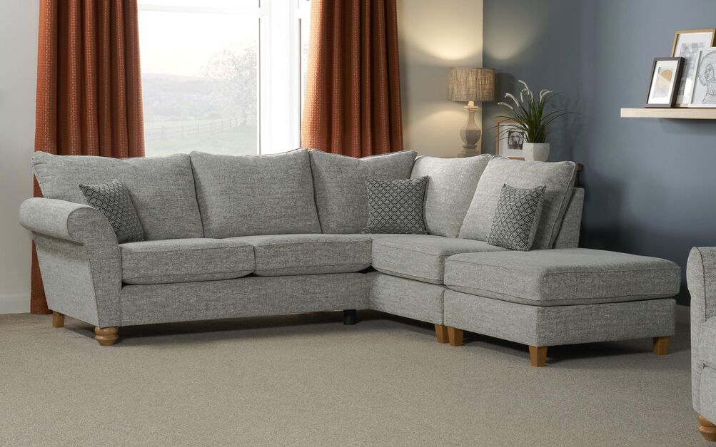 Aurora Fabric 2 Corner 1 Right Hand Facing Chaise Standard Back Sofa | Aurora Sofa Range | ScS