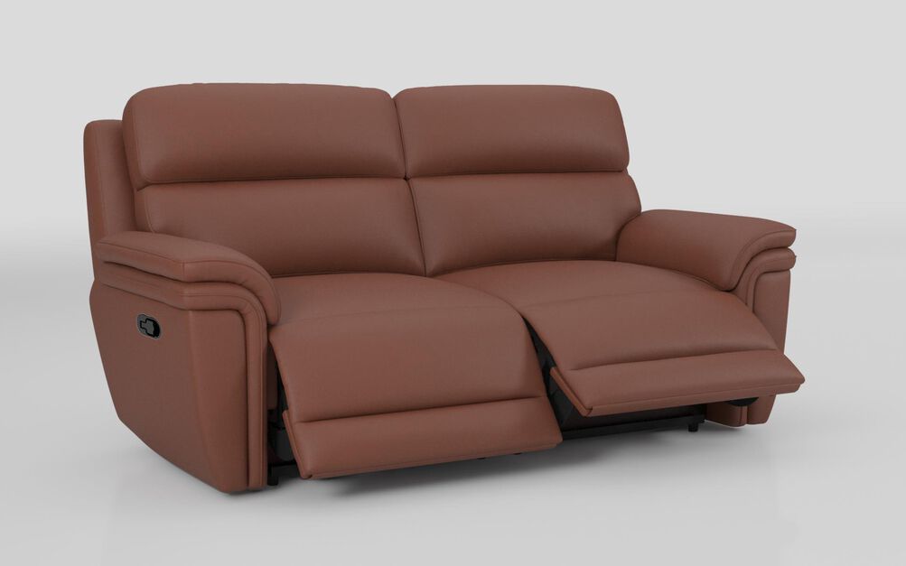 Maer 3 Seater Manual Recliner Sofa, MACADAMIA-COGNAC-AMBER-753 Maer 3 Seater Manual Recliner Sofa | Maer Sofa Range | ScS