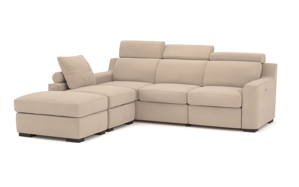 Crostolo 1 Corner 3 Right Hand Facing Power Recliner and Left Hand Facing Chaise Sofa with Ottoman | Crostolo Sofa Range | ScS