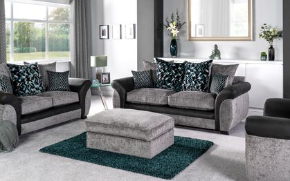 Kadie Fabric Large Twister Footstool,  Kadie Fabric Large Twister Footstool | Kadie Sofa Range | ScS