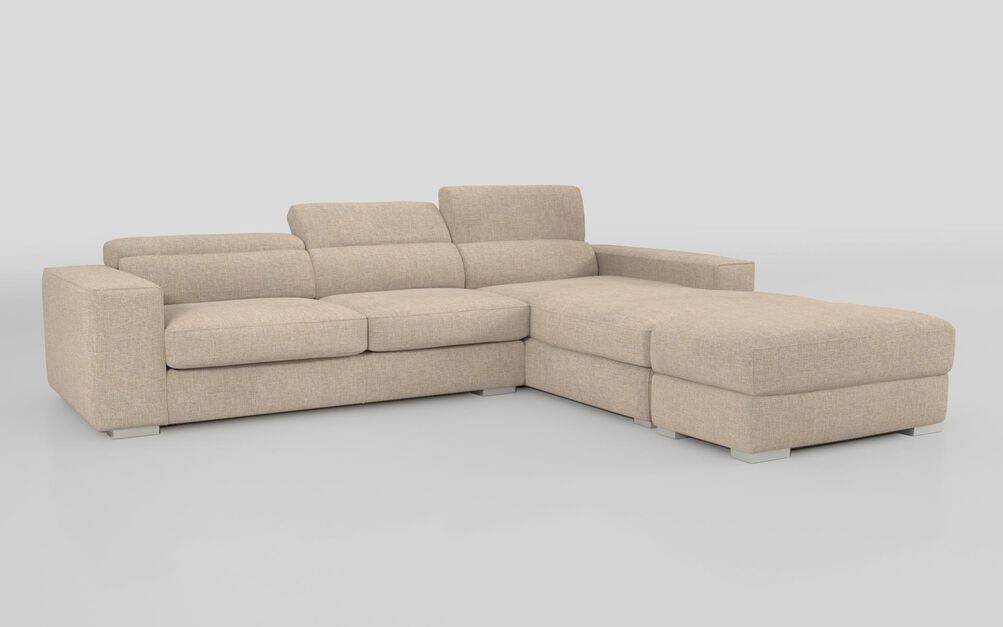 Frigento 4 Seater Sofa with Right Hand Facing Lounger and Ottoman | Mix and Match | ScS