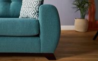 Aspen Fabric Pattern Top Banquette Footstool, LISBON MINK BOZAR HEARTS Aspen Fabric Pattern Top Banquette Footstool | Aspen Sofa Range | ScS
