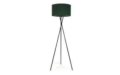 Camden Black Floor Lamp with Forest Green Shade | Lighting | ScS