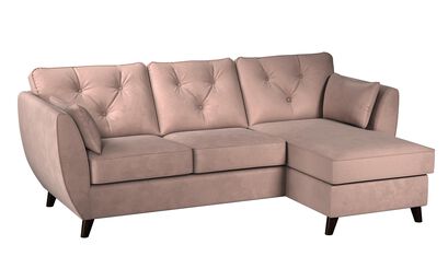 Hoxton Velvet 3 Seater Right Hand Facing Chaise Sofa | Hoxton Sofa Range | ScS