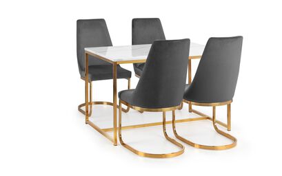 Camden Dining Table & 4 Grey Chairs | Camden Furniture Range | ScS