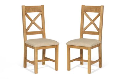 Cruz Pair of Cross Back Dining Chairs | Cruz Furniture Range | ScS