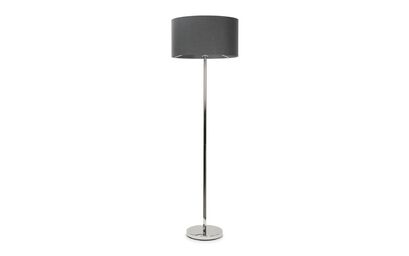 Charlie Chrome Floor Lamp with Charcoal Shade | Lighting | ScS