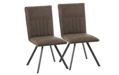 Berlin Pair of Brown Dining Chairs | Berlin Furniture Range | ScS