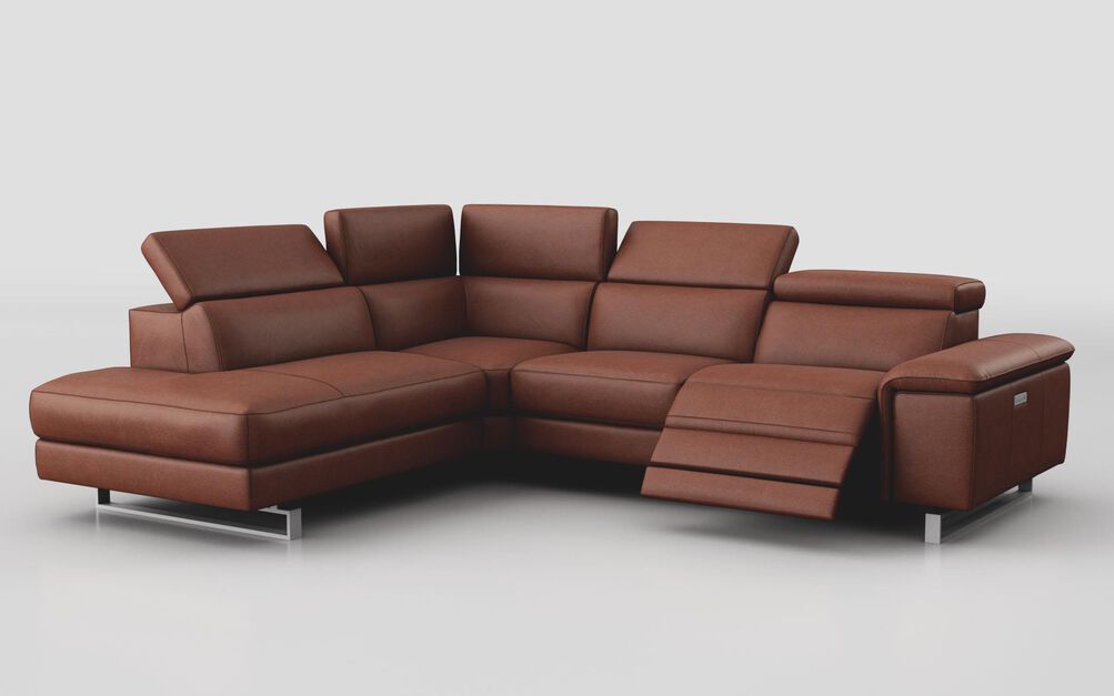 Viserba 2 Corner 3 RHF Power Recliner with Power Head Tilt & LHF Chaise with Manual Head Tilt | Viserba Sofa Range | ScS