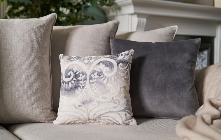 Living Nancy Fabric Circular Footstool Living Nancy Fabric Circular Footstool