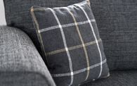Theo Fabric Twister Footstool, LISBON CHARCOAL ALL OVER  LEB03- Theo Fabric Twister Footstool | Theo Sofa Range | ScS