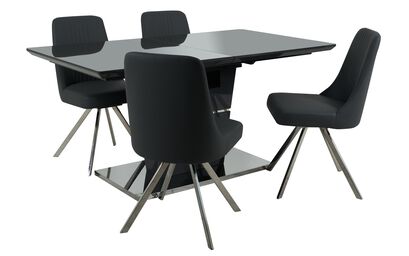 Sisi Italia Sardinia Grey 1.6m Extending Dining Table & 4 Chairs | Sardinia Furniture Range | ScS