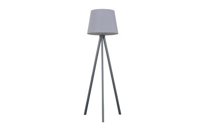 Barbro Grey Wood Floor Lamp with Grey Shade | Lighting | ScS
