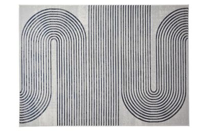 Apollo Swirl Grey and Navy Rug | Rugs | ScS