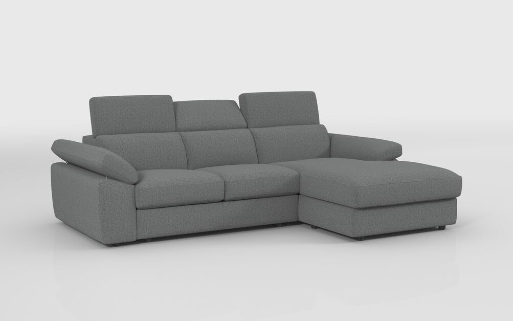 Quercioli 3 Seater Sofa with Sliding Footrest & Right Hand Facing Storage Lounger | Quercioli Sofa Range | ScS