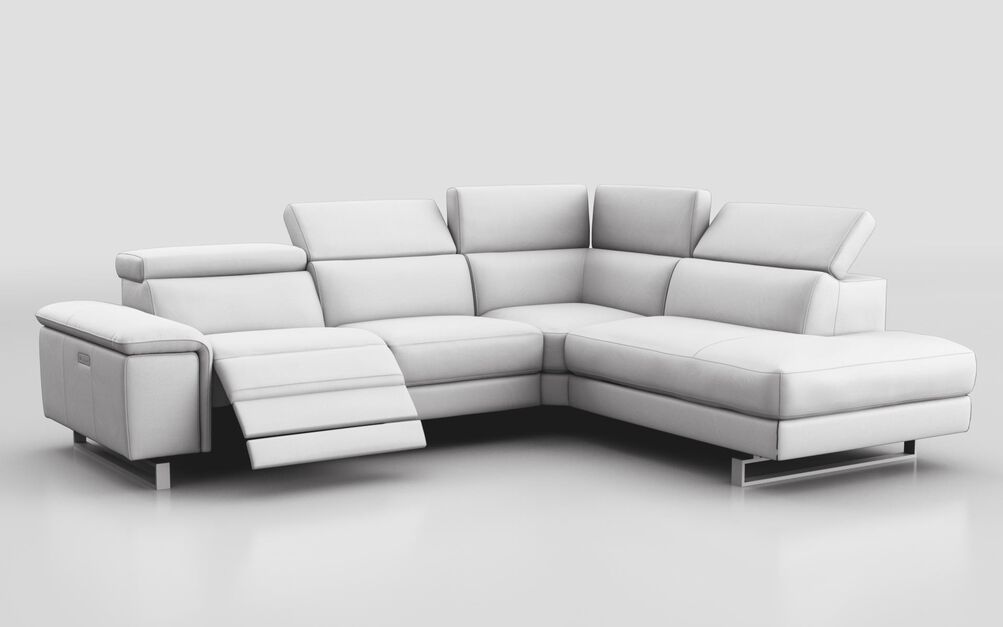 Viserba 3 Corner 2 with Left Hand Facing Power Recliner, Right Hand Facing Chaise & Manual Heat Tilt | Viserba Sofa Range | ScS