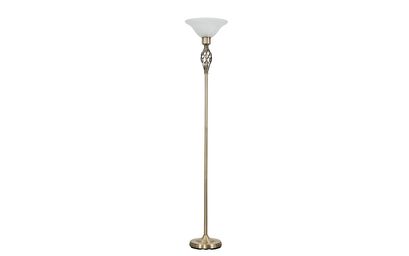 Memphis Twist Antique Brass Uplifter Floor Lamp | Lighting | ScS