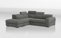 Melizzano 2 Corner 2 Sofa with Sliding Footrest, Left Hand Facing Chaise with Pockets & Ottoman, ANEMONE WHITE 003 Melizzano 2 Corner 2 Sofa with Sliding Footrest, Left Hand Facing Chaise with Pockets & Ottoman | Melizzano Sofa Range | ScS