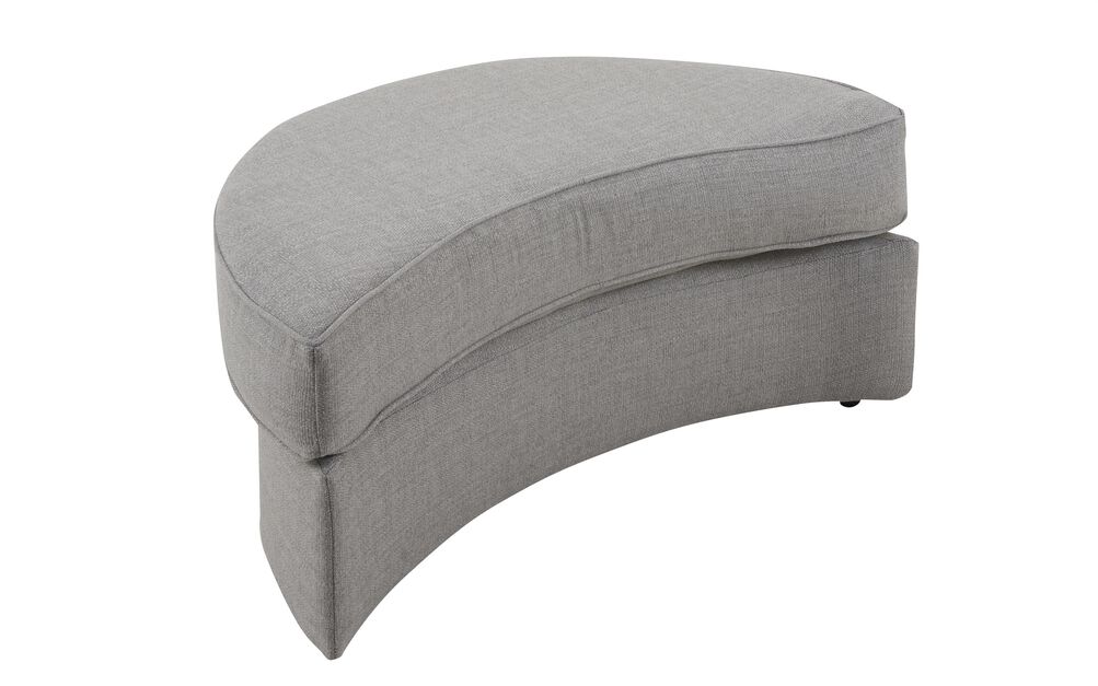 Hugo Fabric Twister Footstool, LISBON GREY ALL OVER  LEB03- Hugo Fabric Twister Footstool | Hugo Sofa Range | ScS