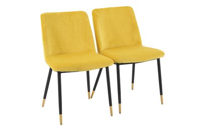 Montero Pair of Mustard Dining Chairs | Montero Furniture Range | ScS