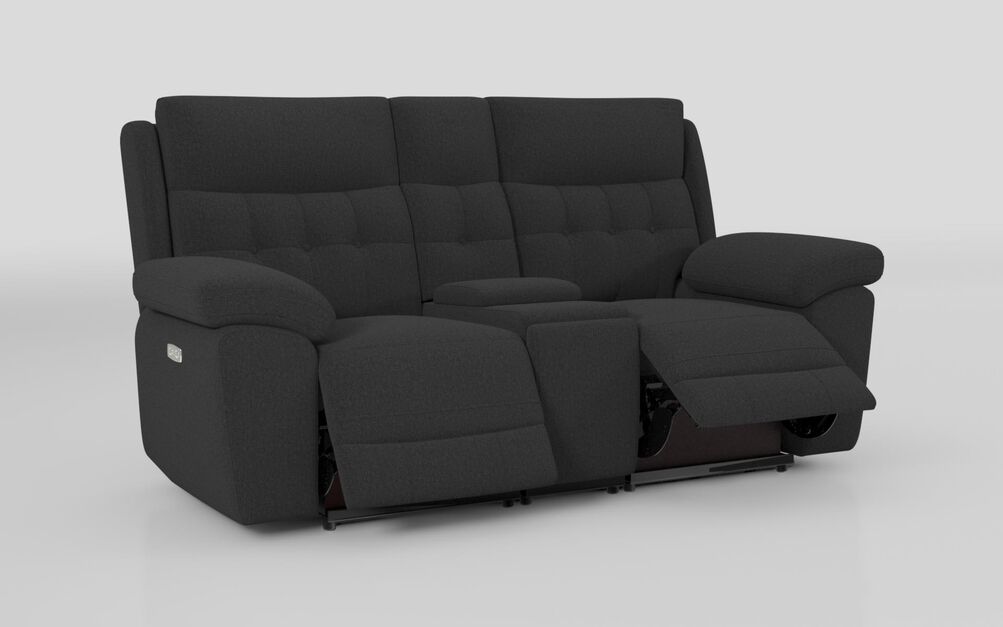 Belford 2 Seater Power Recliner Sofa with Head Tilt, ANEMONE-BLACK-910 Belford 2 Seater Power Recliner Sofa with Head Tilt | Belford Sofa Range | ScS