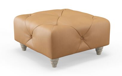 Living Melrose Leather Buttoned Footstool | Melrose Sofa Range | ScS