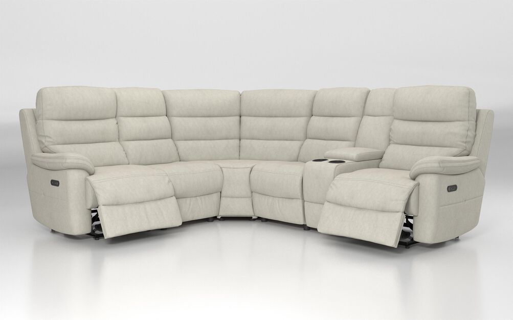 Ossett 2 Corner 2 Power Sofa with Right Hand Facing Console & Head Tilt | Ossett Sofa Range | ScS