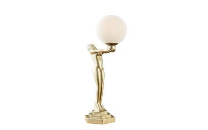 Olivia Matt Gold Art Deco Table Lamp | Lighting | ScS