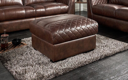 Leather Footstools Footrests With, Leather Footstool With Storage