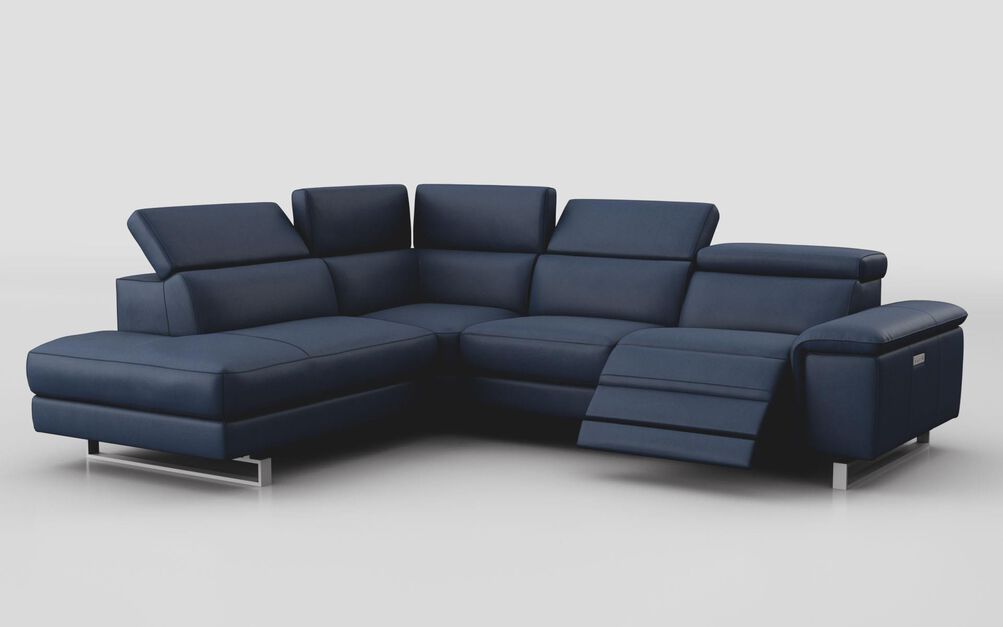 Viserba 2 Corner 3 RHF Power Recliner with Power Head Tilt & LHF Chaise with Manual Head Tilt | Viserba Sofa Range | ScS