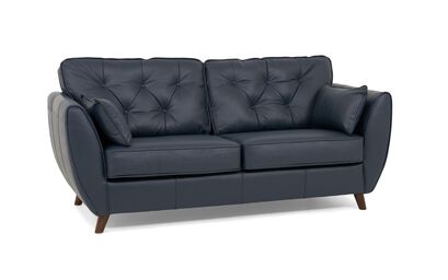 Hoxton Compact Leather 3 Seater Sofa | Hoxton Sofa Range | ScS