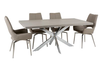 Lisbon 1.8m Dining Table with 4 Swivel Chairs | Lisbon Furniture Range | ScS