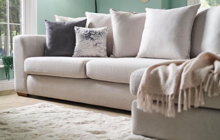 Living Nancy Fabric Circular Footstool Living Nancy Fabric Circular Footstool