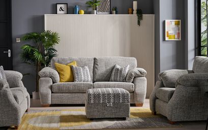 Whisper Fabric Patterned Storage Footstool | Whisper Sofa Range | ScS