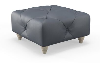 Living Melrose Leather Buttoned Footstool | Melrose Sofa Range | ScS