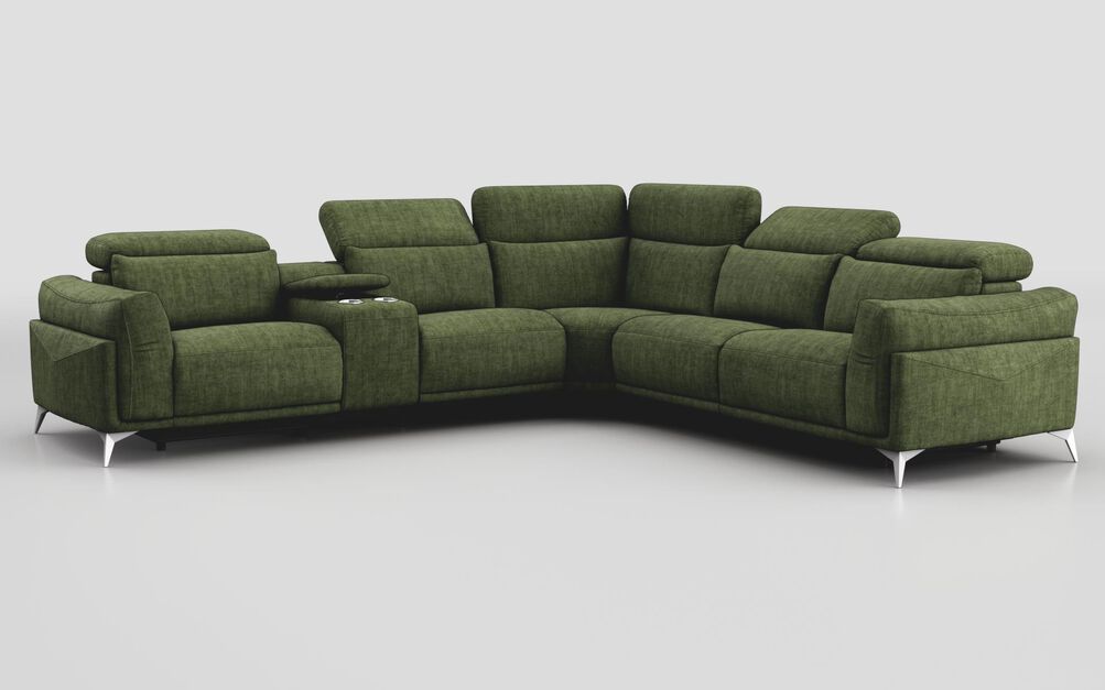 Gattolino 2 Corner 2 Static Sofa with Manual Head Tilt & Console | Gattolino Sofa Range | ScS