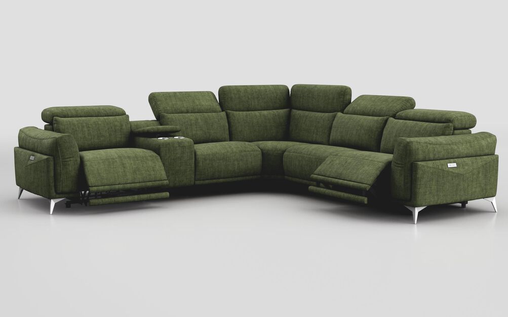 Gattolino 2 Corner 2 Power Recliner Sofa with Manual Headrests & Console | Gattolino Sofa Range | ScS