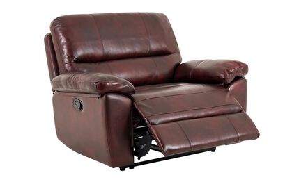 Charly Snuggler Chair Manual Recliner, Leather Snuggler Recliner