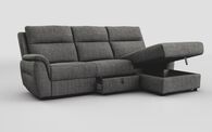 Sogliano 3 Seater Sofa With Drawer & Right Hand Facing Storage Chaise, DALIA-BLACK-855 Sogliano 3 Seater Sofa With Drawer & Right Hand Facing Storage Chaise | Sogliano Sofa Range | ScS