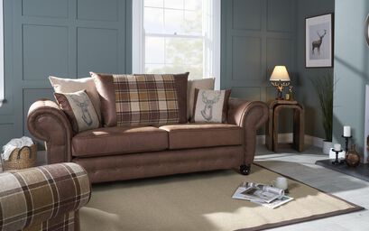 County Fabric 3 Seater Split Standard Back Sofa | County Sofa Range | ScS