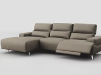 Poggio 3 Seater Power Recliner Left Hand Facing Sliding Chaise with Power Head Tilt | Poggio Sofa Range | ScS
